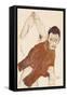 Self Portrait in a Jerkin with Right Elbow Raised, 1914-Egon Schiele-Framed Stretched Canvas