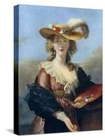 Self Portrait in a Straw Hat, C1782-Elisabeth Louise Vigee-LeBrun-Stretched Canvas