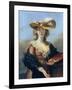 Self Portrait in a Straw Hat, C1782-Elisabeth Louise Vigee-LeBrun-Framed Giclee Print
