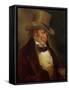 Self Portrait in a Top Hat by Francisco De Goya-null-Framed Stretched Canvas