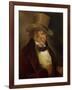 Self Portrait in a Top Hat by Francisco De Goya-null-Framed Giclee Print