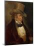 Self Portrait in a Top Hat by Francisco De Goya-null-Mounted Giclee Print