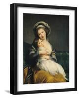 Self Portrait in a Turban with Her Child, 1786-Elisabeth Louise Vigee-LeBrun-Framed Giclee Print