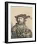 Self Portrait in a Velvet Cap with Plume, 1638-Rembrandt van Rijn-Framed Giclee Print