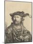 Self Portrait in a Velvet Cap with Plume, 1638-Rembrandt van Rijn-Mounted Giclee Print