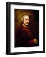 Self Portrait in at the Age of 63, 1669-Rembrandt van Rijn-Framed Giclee Print