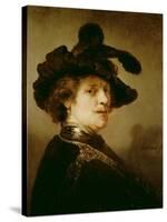 Self Portrait in Fancy Dress, 1635-36-Rembrandt van Rijn-Stretched Canvas