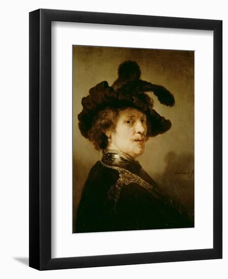 Self Portrait in Fancy Dress, 1635-36-Rembrandt van Rijn-Framed Giclee Print