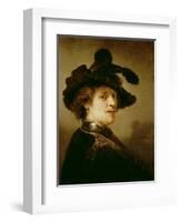 Self Portrait in Fancy Dress, 1635-36-Rembrandt van Rijn-Framed Giclee Print