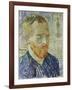 Self Portrait in Front of a Japanese Print, 1887-Vincent van Gogh-Framed Giclee Print