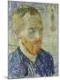 Self Portrait in Front of a Japanese Print, 1887-Vincent van Gogh-Mounted Giclee Print