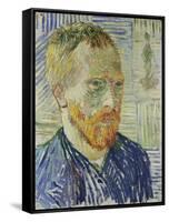 Self Portrait in Front of a Japanese Print, 1887-Vincent van Gogh-Framed Stretched Canvas