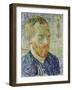 Self Portrait in Front of a Japanese Print, 1887-Vincent van Gogh-Framed Giclee Print