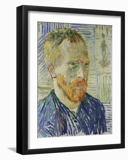 Self Portrait in Front of a Japanese Print, 1887-Vincent van Gogh-Framed Giclee Print
