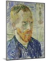 Self Portrait in Front of a Japanese Print, 1887-Vincent van Gogh-Mounted Giclee Print
