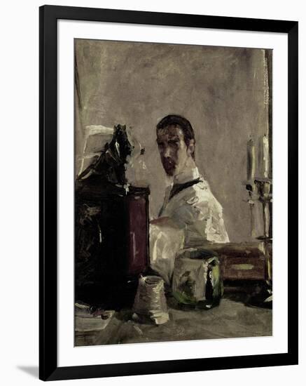 Self-Portrait in Front of a Mirror-Henri de Toulouse-Lautrec-Framed Giclee Print