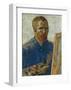 Self Portrait in Front of Easel-Vincent van Gogh-Framed Art Print