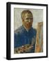 Self Portrait in Front of Easel-Vincent van Gogh-Framed Art Print