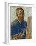 Self Portrait in Front of Easel-Vincent van Gogh-Framed Art Print