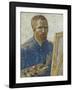 Self Portrait in Front of Easel-Vincent van Gogh-Framed Art Print