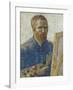 Self Portrait in Front of Easel-Vincent van Gogh-Framed Art Print