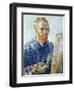 Self-Portrait in front of the Easel, c.1888-Vincent van Gogh-Framed Premium Giclee Print