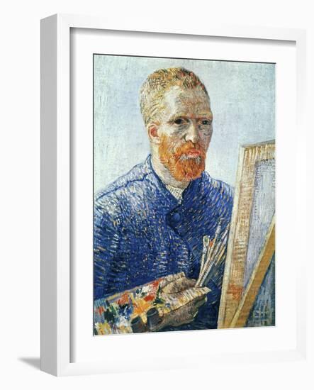 Self-Portrait in front of the Easel, c.1888-Vincent van Gogh-Framed Giclee Print