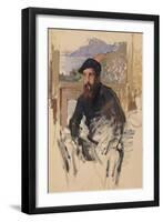 Self Portrait in His Atelier, c.1884-Claude Monet-Framed Giclee Print