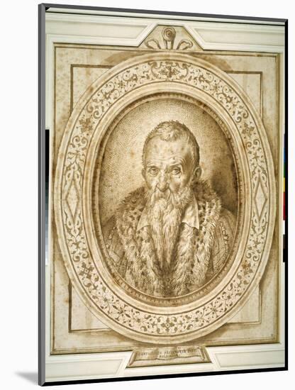 Self Portrait in Old Age, with Simulated Enframement-Bartolomeo Passarotti-Mounted Giclee Print