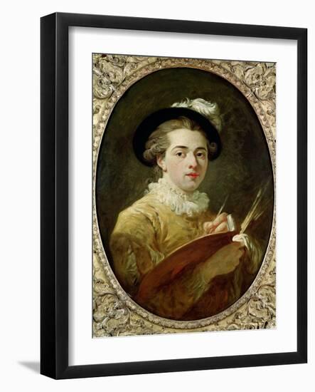 Self Portrait in Renaissance Costume-Jean-Honoré Fragonard-Framed Giclee Print