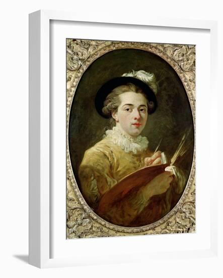 Self Portrait in Renaissance Costume-Jean-Honoré Fragonard-Framed Giclee Print