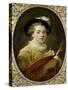 Self Portrait in Renaissance Costume-Jean-Honoré Fragonard-Stretched Canvas
