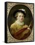 Self Portrait in Renaissance Costume-Jean-Honoré Fragonard-Framed Stretched Canvas