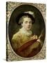 Self Portrait in Renaissance Costume-Jean-Honoré Fragonard-Stretched Canvas