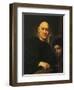 Self-Portrait in the Act of Painting, 1732-Giuseppe Ghislandi-Framed Giclee Print