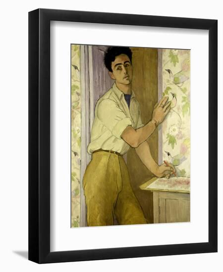 Self Portrait in the Bird Room, 1952-Peter Samuelson-Framed Giclee Print