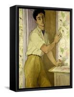 Self Portrait in the Bird Room, 1952-Peter Samuelson-Framed Stretched Canvas