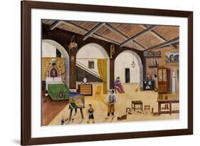 Self-Portrait in the Interior of His House-Orneore Metelli-Framed Giclee Print