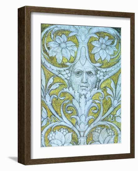 Self Portrait Incorporated into the Decorative Frieze of the Camera Degli Sposi or Camera Picta-Andrea Mantegna-Framed Giclee Print