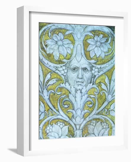 Self Portrait Incorporated into the Decorative Frieze of the Camera Degli Sposi or Camera Picta-Andrea Mantegna-Framed Giclee Print