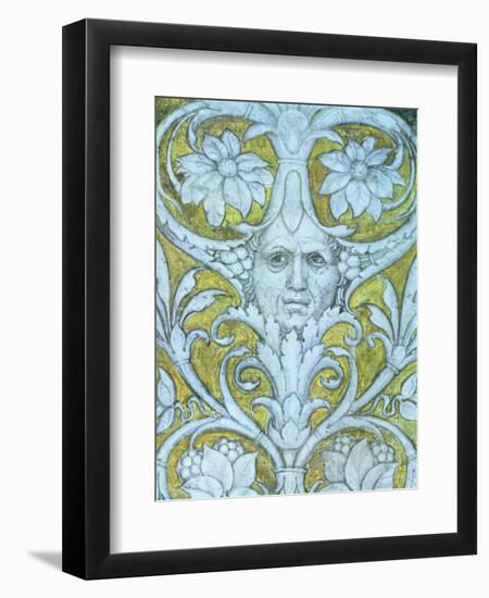 Self Portrait Incorporated into the Decorative Frieze of the Camera Degli Sposi or Camera Picta-Andrea Mantegna-Framed Giclee Print