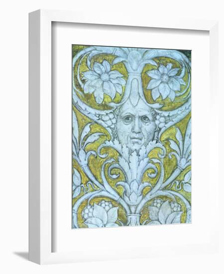 Self Portrait Incorporated into the Decorative Frieze of the Camera Degli Sposi or Camera Picta-Andrea Mantegna-Framed Giclee Print