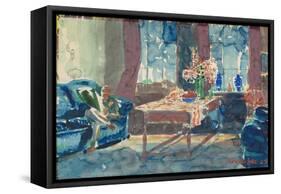 Self-Portrait: Interior of my New York Apartment, 1927-George Luks-Framed Stretched Canvas