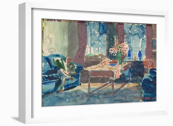 Self-Portrait: Interior of my New York Apartment, 1927-George Luks-Framed Giclee Print