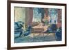 Self-Portrait: Interior of my New York Apartment, 1927-George Luks-Framed Giclee Print