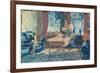 Self-Portrait: Interior of my New York Apartment, 1927-George Luks-Framed Giclee Print