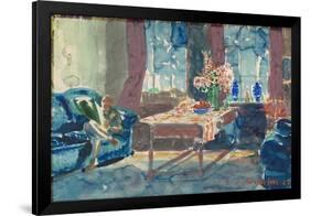 Self-Portrait: Interior of my New York Apartment, 1927-George Luks-Framed Giclee Print