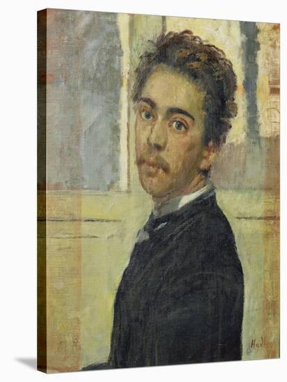 Self-Portrait, Madrid 1878-Ferdinand Hodler-Stretched Canvas