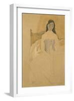 Self Portrait, Naked, Sitting on a Bed-Gwen John-Framed Giclee Print