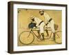 Self Portrait of Casas with Pere Romeu on a Tandem, 1897 (Oil on Panel)-Ramon Casas i Carbo-Framed Giclee Print